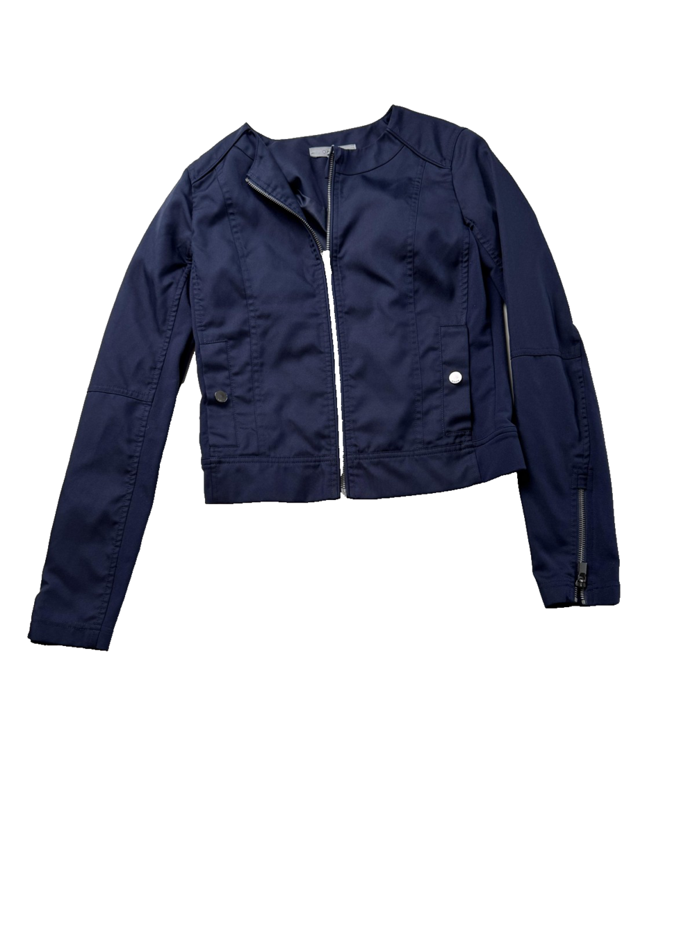 Athleta Jacket Womens XXS Navy Blue Moto Full Zip Lightweight Stretch Fall 20s